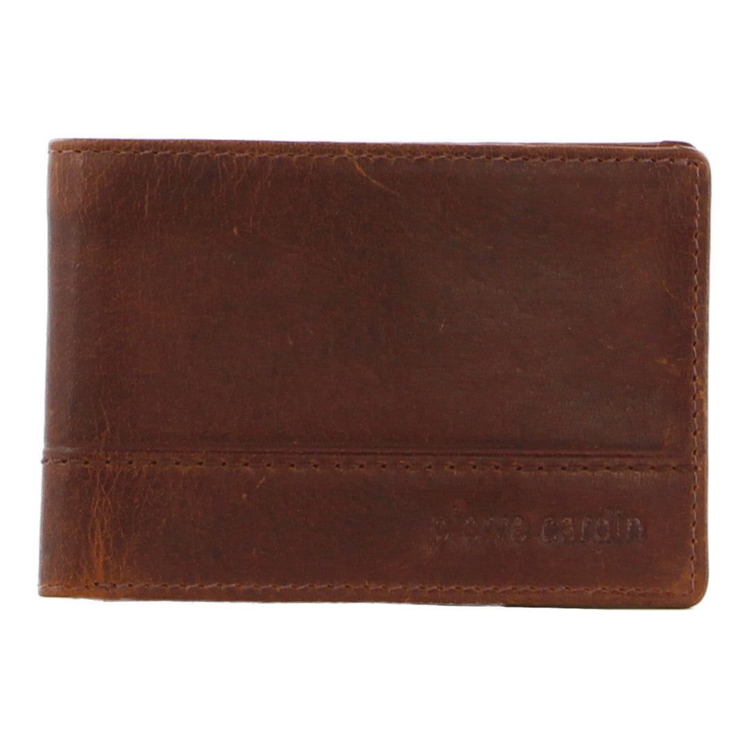 Bi-Fold Wallets Pierre Cardin Leather Slimline Bi-Fold Wallet Masculino Marrom | 6923-BPZFJ