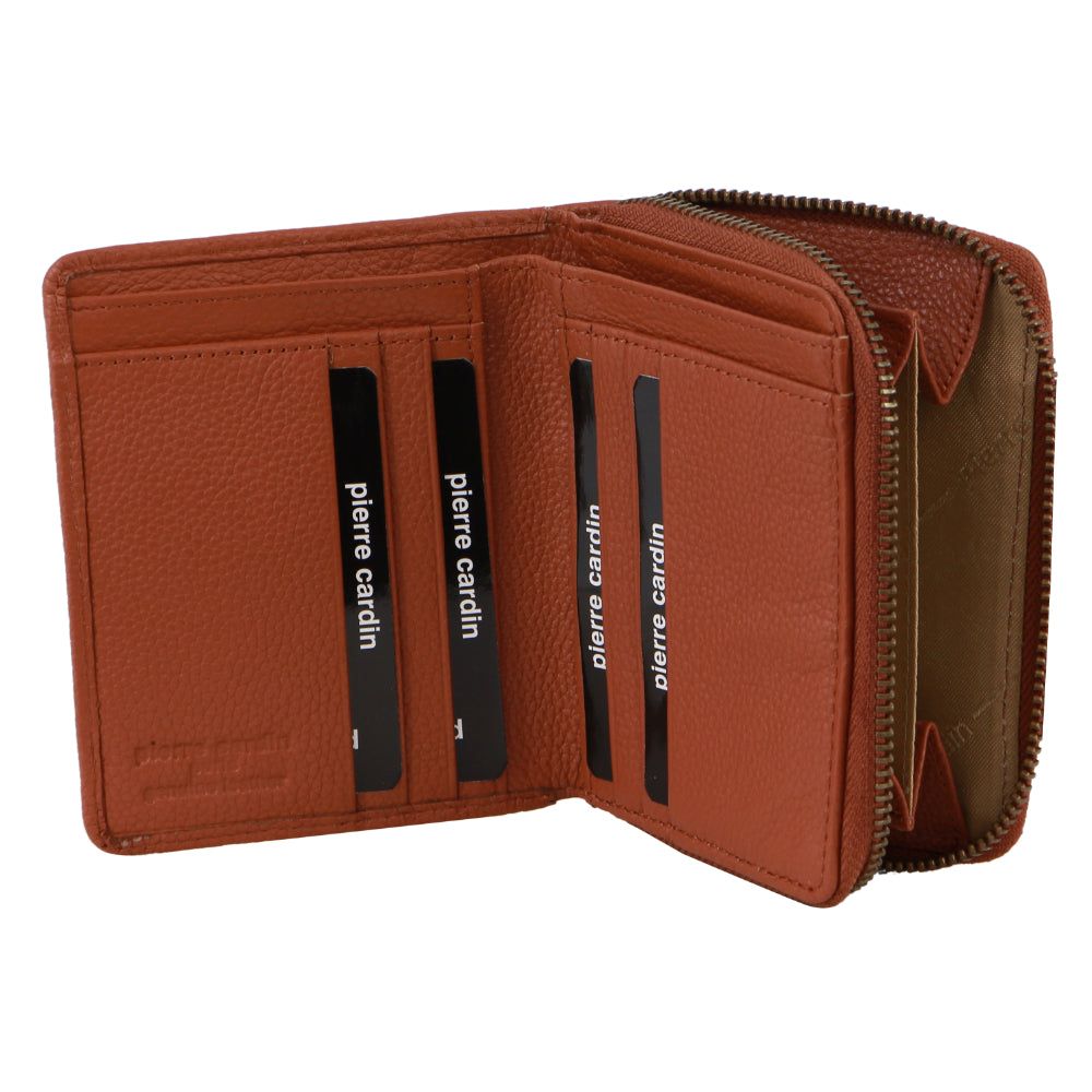 Bi-Fold Wallets Pierre Cardin Leather Tab Bi-Fold Wallet Feminino Rosa | 4936-XZWKB