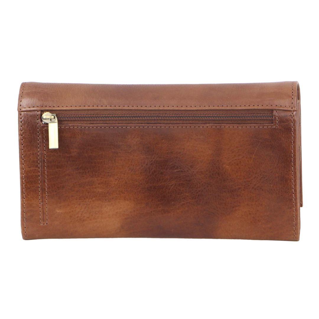 Bi-Fold Wallets Pierre Cardin Rustic Leather Wallet Feminino Marrom | 1582-LZBWR
