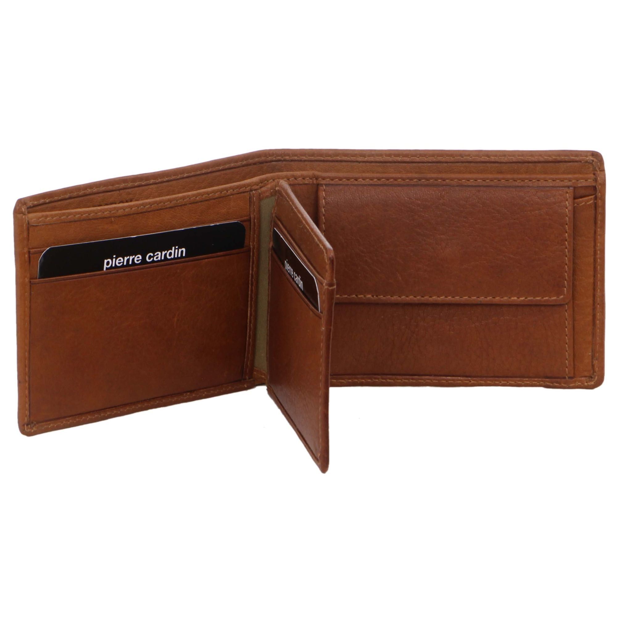 Bi-Fold Wallets Pierre Cardin Rustic Leather Bi-Fold Wallet Masculino Marrom | 9065-LXMAS