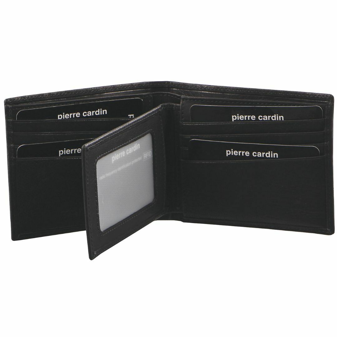 Bi-Fold Wallets Pierre Cardin Rustic Leather Bi-Fold Wallet Masculino Pretas | 9457-UMKSZ