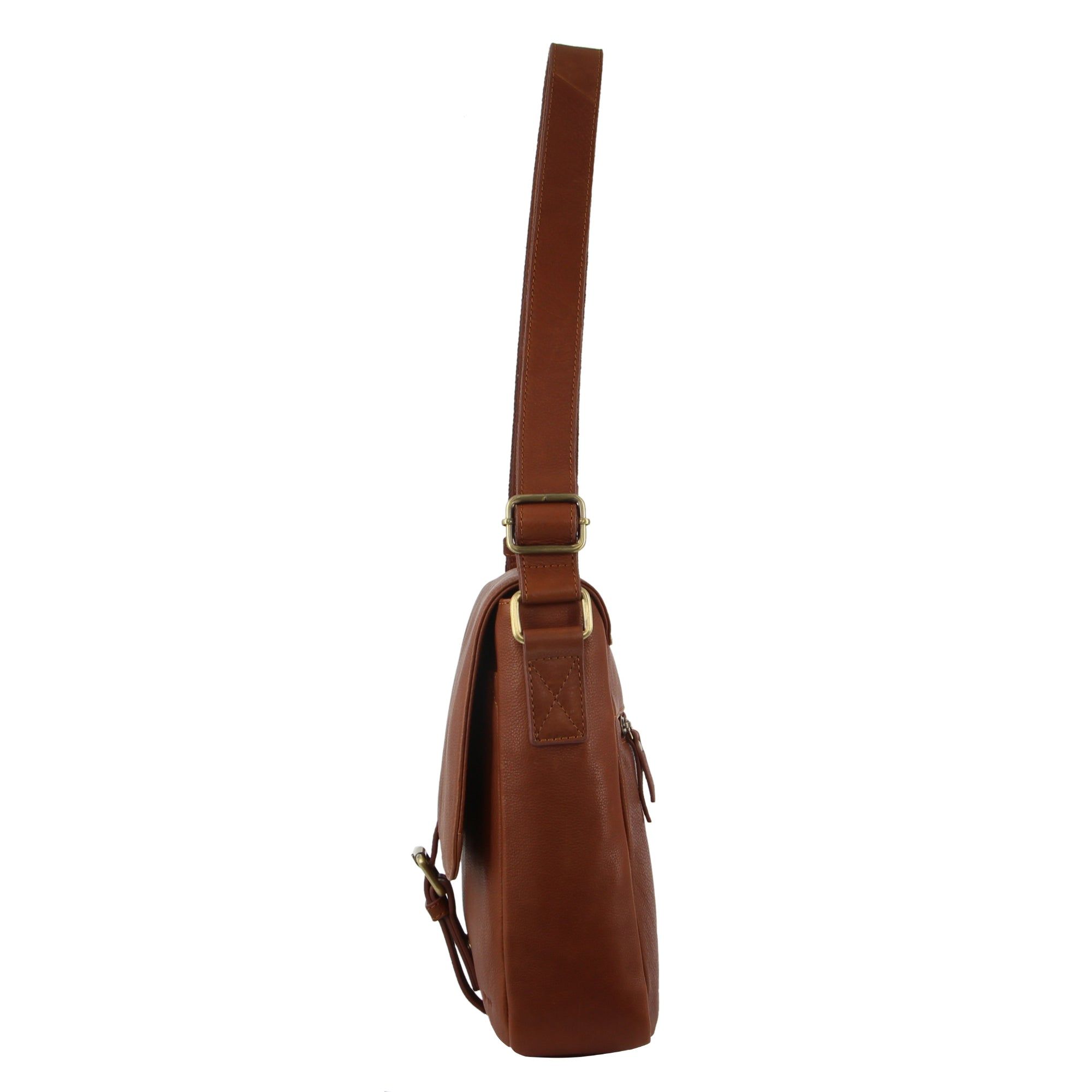 Bolsa Messenger Pierre Cardin Leather Business Satchel Masculino Marrom | 7692-BIPTR