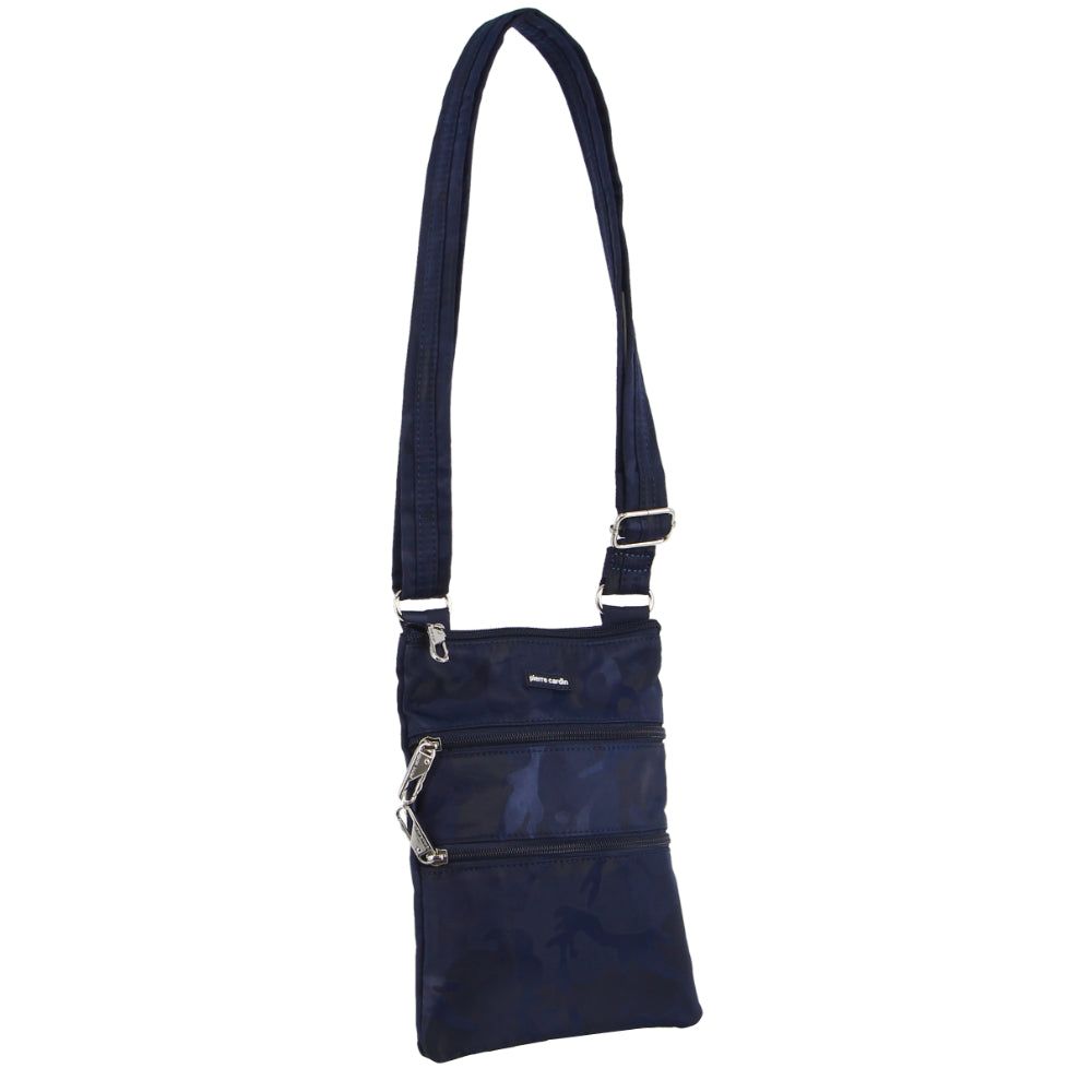 Bolsas Crossbody Pierre Cardin Anti-Theft Cross Body Bag Feminino Azul Marinho Camufladas | 1302-GRYNH