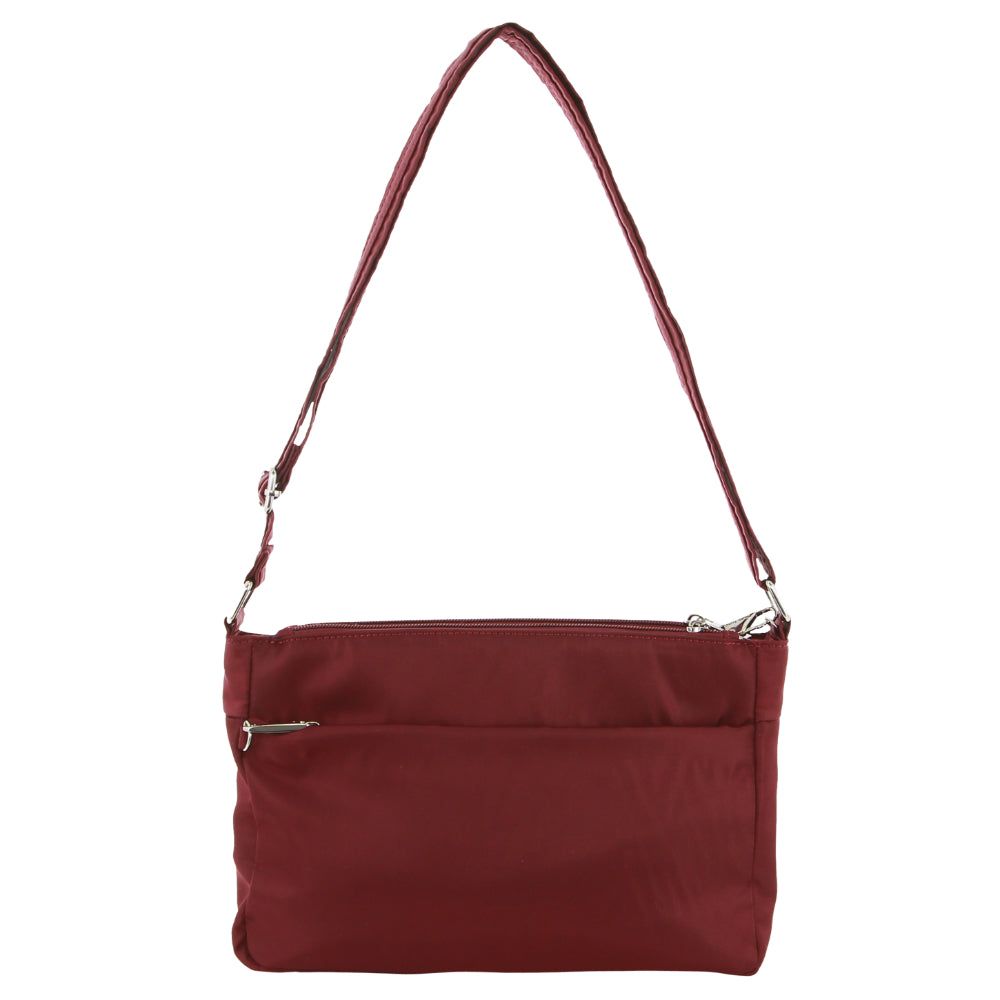 Bolsas Crossbody Pierre Cardin Anti-Theft Cross-Body Bag Feminino Bordeaux | 0135-PSGDM