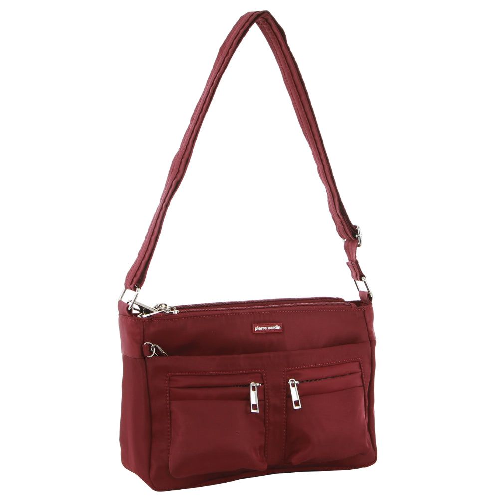 Bolsas Crossbody Pierre Cardin Anti-Theft Cross-Body Bag Feminino Bordeaux | 0135-PSGDM