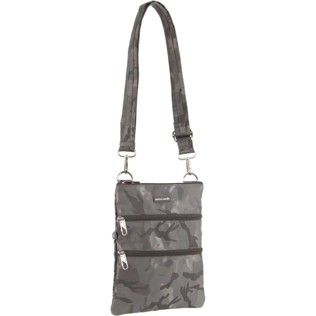Bolsas Crossbody Pierre Cardin Anti-Theft Cross Body Bag Masculino Cinzentas Camufladas | 6135-JEBVR