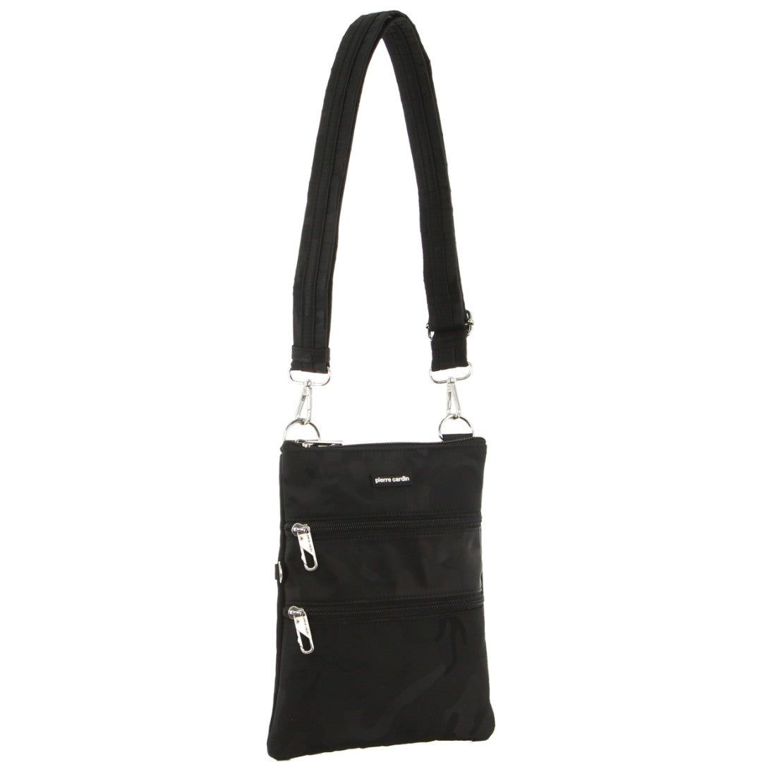 Bolsas Crossbody Pierre Cardin Anti-Theft Cross Body Bag Masculino Pretas Camufladas | 4852-SVAJY