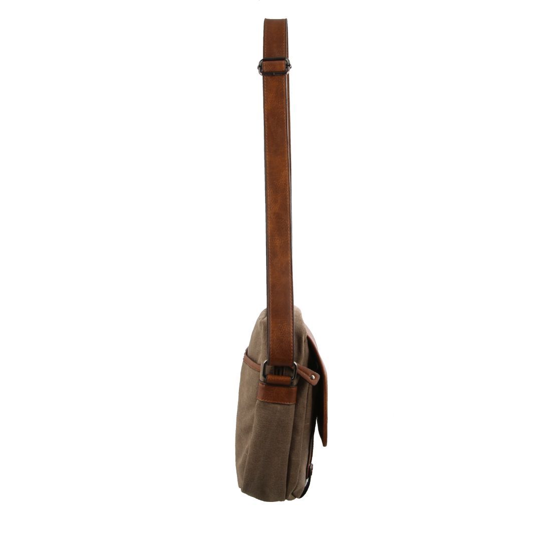 Bolsas Crossbody Pierre Cardin Canvas Cross Body Bag Masculino Marrom | 7592-GHVJF