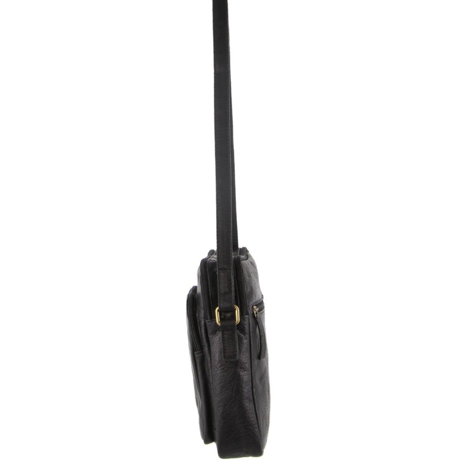Bolsas Crossbody Pierre Cardin Couro Cross-Body Bag Masculino Pretas | 1538-GYVLO