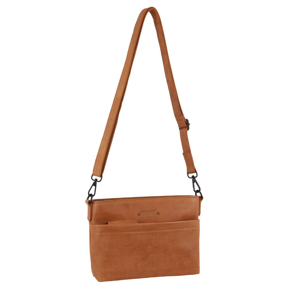 Bolsas Crossbody Pierre Cardin Couro Cross-Body Bag Feminino Marrom | 0796-IFGVH