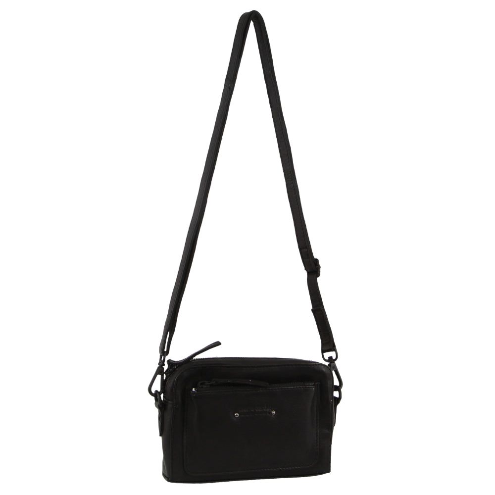 Bolsas Crossbody Pierre Cardin Couro Cross-Body Bag Feminino Pretas | 8431-FRCSG
