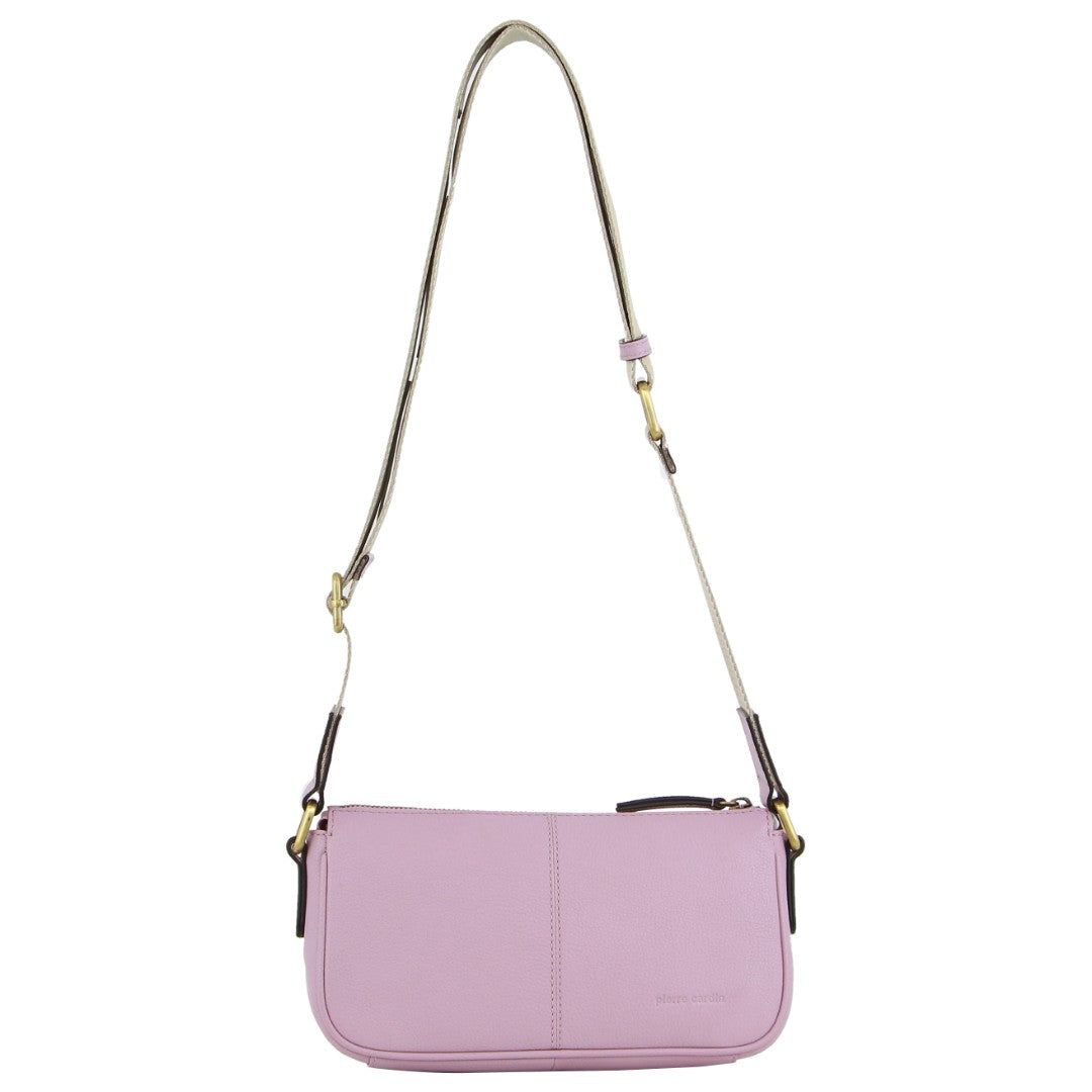 Bolsas Crossbody Pierre Cardin Couro Cross-Body Bag Feminino Rosa | 7083-HNROE