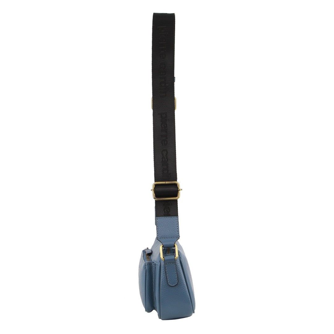 Bolsas Crossbody Pierre Cardin Couro Cross-Body Bag Feminino Azuis | 4028-XFECJ
