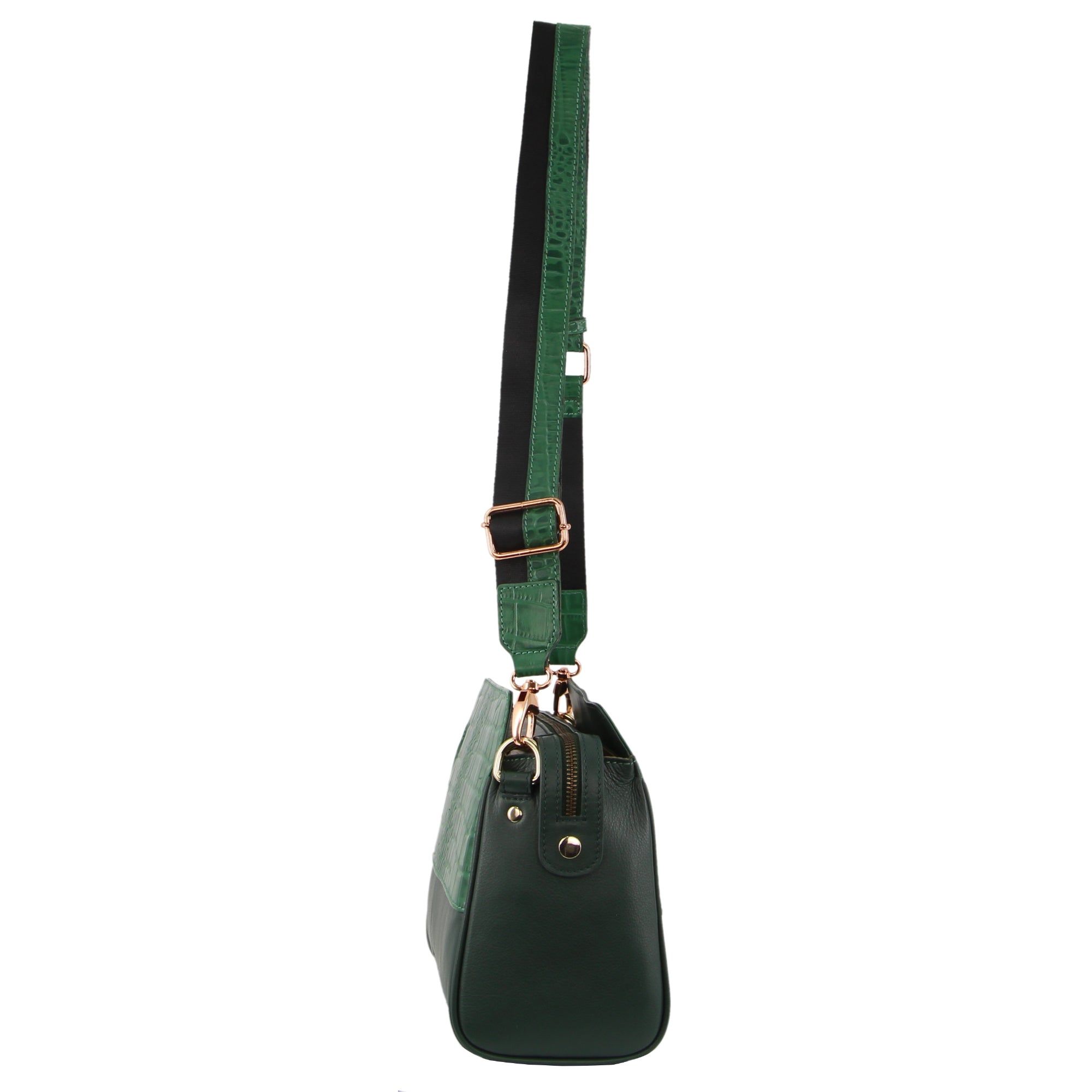 Bolsas Crossbody Pierre Cardin Croc-Embossed Leather Cross-Body Bag Feminino Verdes | 9283-QKYOM