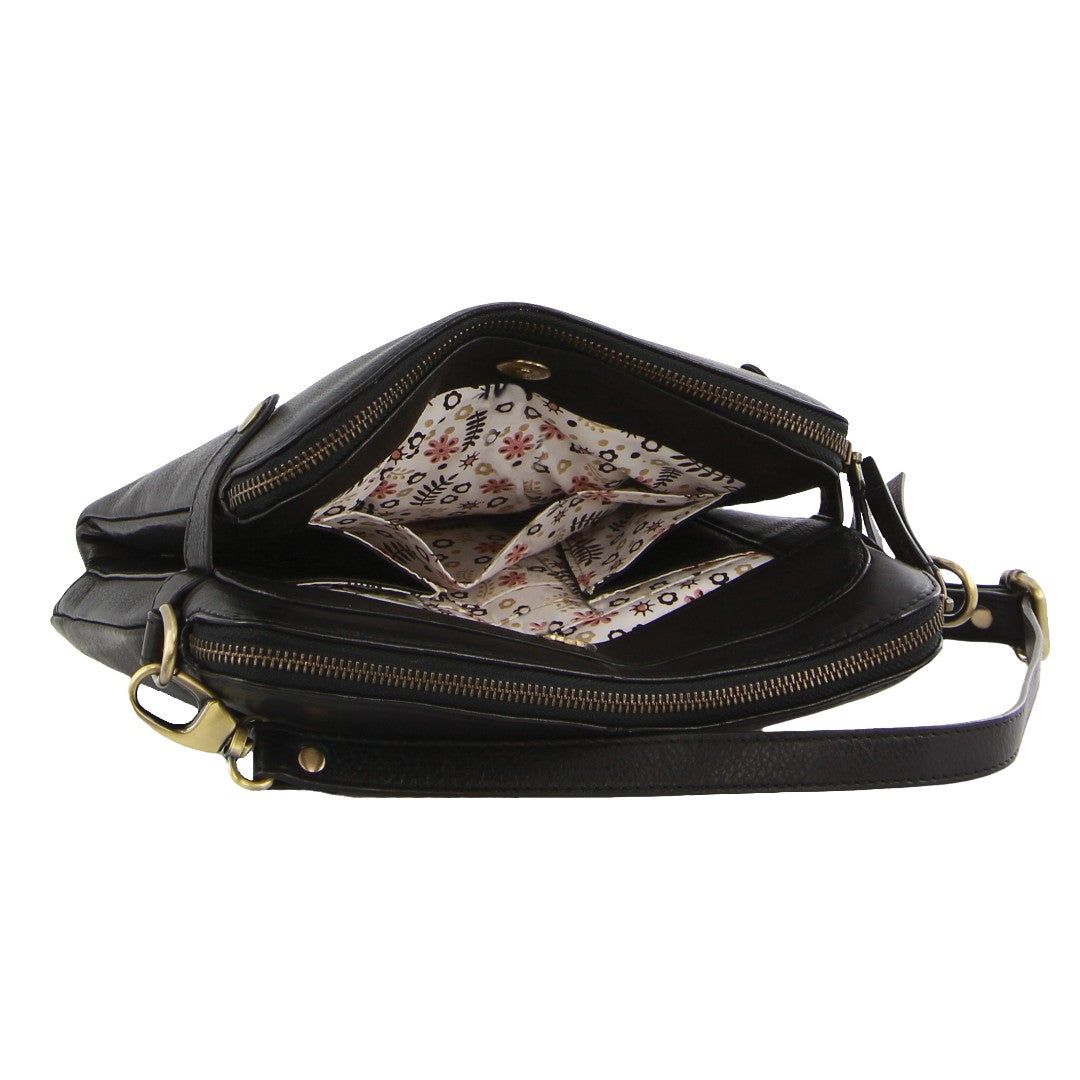 Bolsas Crossbody Pierre Cardin Leather Crossbody Bag Feminino Pretas | 1859-KHZLW