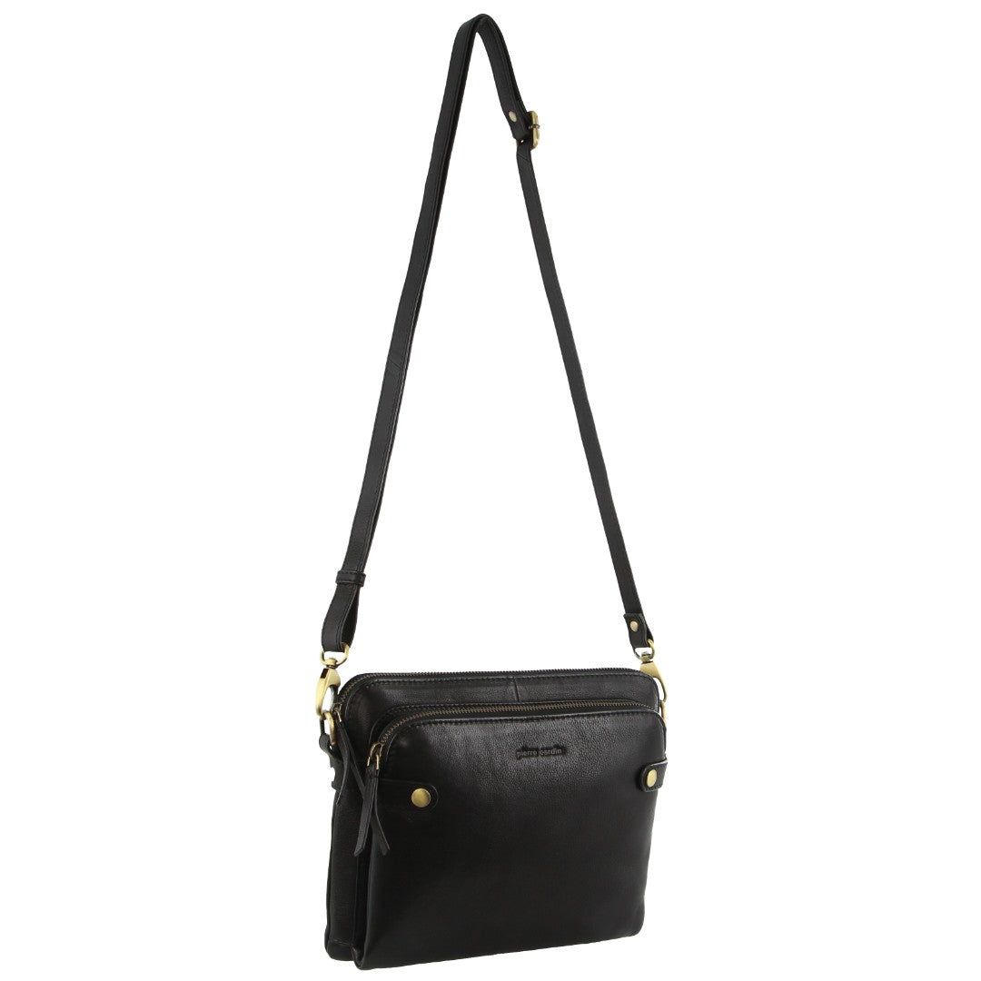 Bolsas Crossbody Pierre Cardin Leather Crossbody Bag Feminino Pretas | 1859-KHZLW