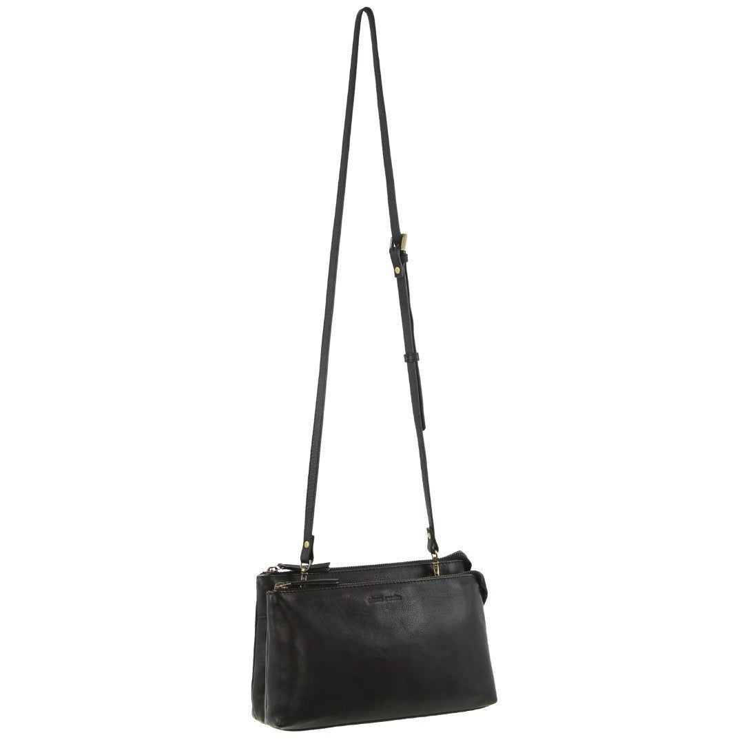 Bolsas Crossbody Pierre Cardin Leather Crossbody Bag Feminino Pretas | 1645-CWLQJ