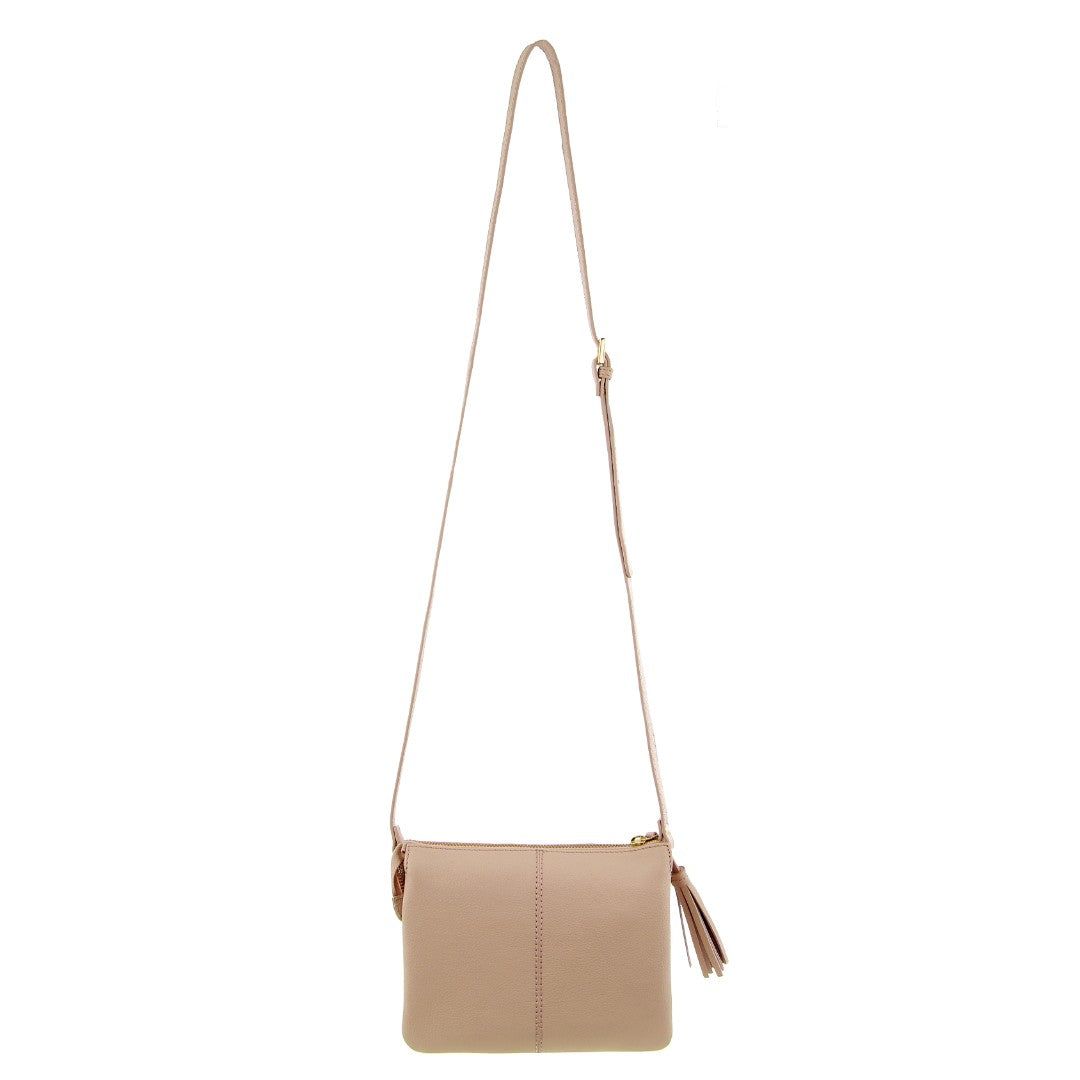 Bolsas Crossbody Pierre Cardin Leather Crossbody Bag Feminino Bege | 1590-MCJGV