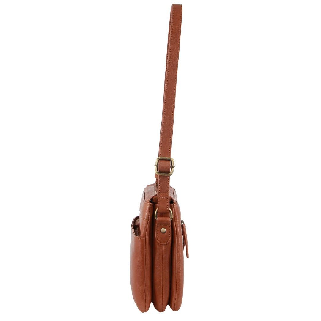 Bolsas Crossbody Pierre Cardin Leather Crossbody Bag Feminino Marrom | 1392-BGSEF