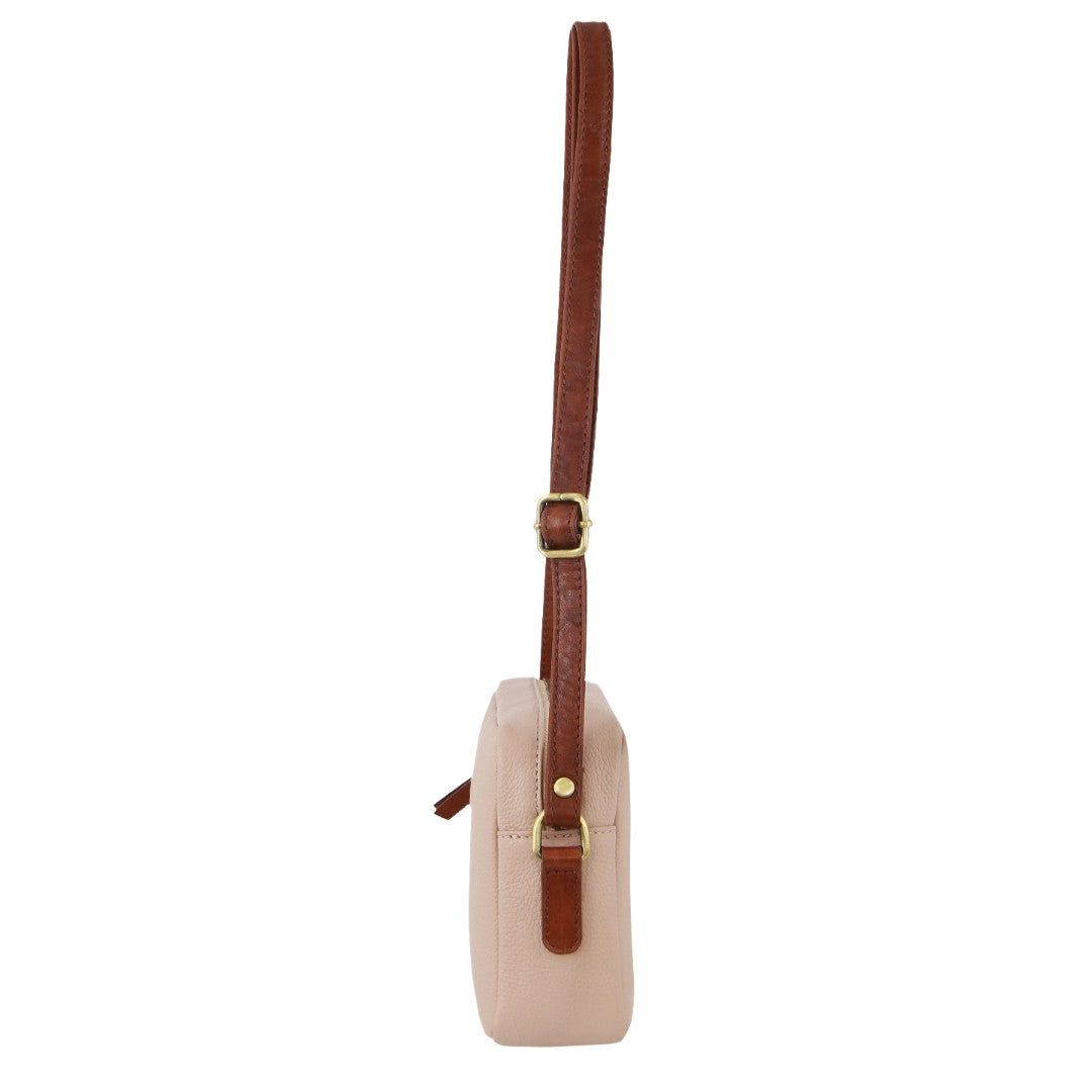Bolsas Crossbody Pierre Cardin Leather Classic Square Crossbody Bag Feminino Bege | 1329-HCNWX