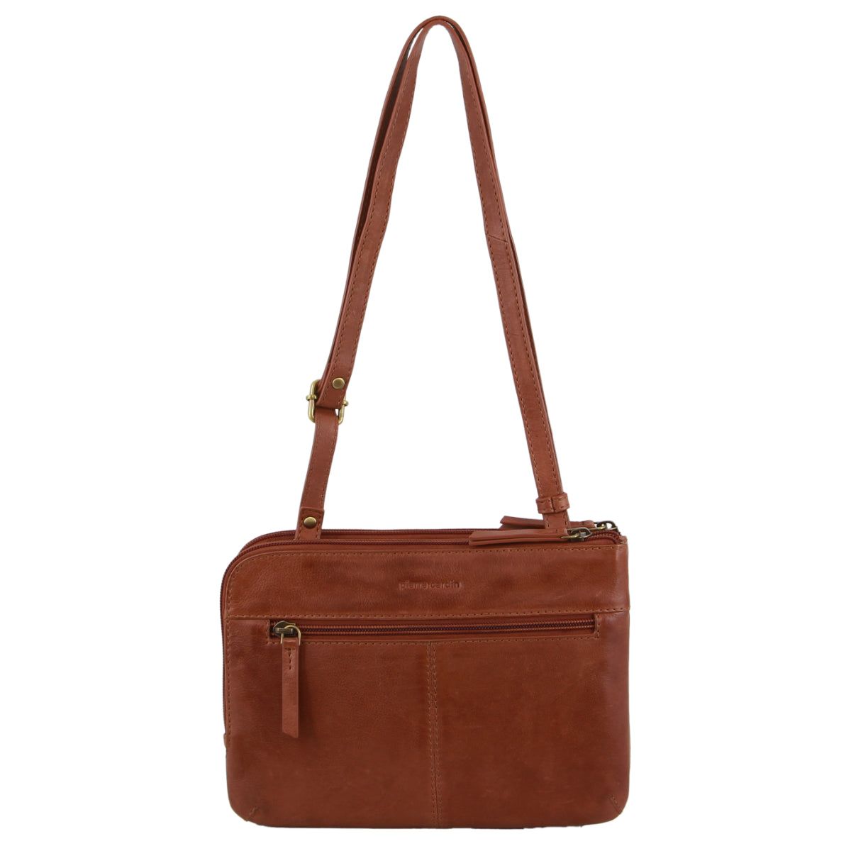 Bolsas Crossbody Pierre Cardin Leather Crossbody Bag Feminino Marrom | 0983-RVLXP