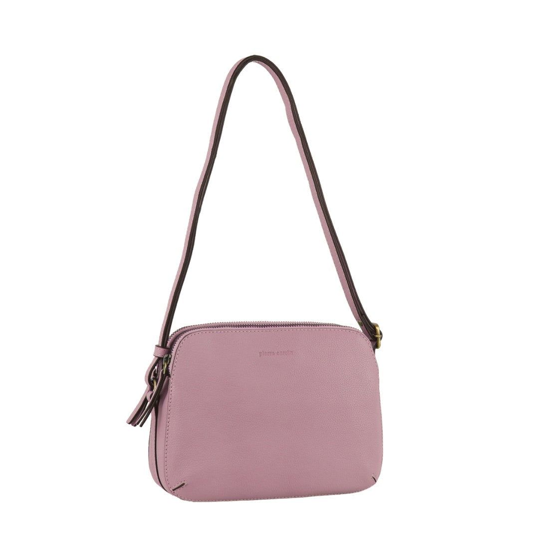 Bolsas Crossbody Pierre Cardin Leather Crossbody Bag Feminino Rosa | 8403-RUPJY