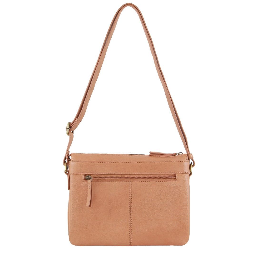 Bolsas Crossbody Pierre Cardin Leather Crossbody Bag Feminino Abricó | 7956-ERLKA