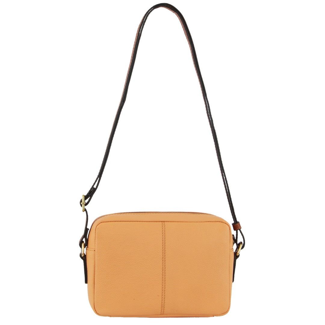 Bolsas Crossbody Pierre Cardin Leather Classic Square Crossbody Bag Feminino Abricó | 7209-TJNXZ