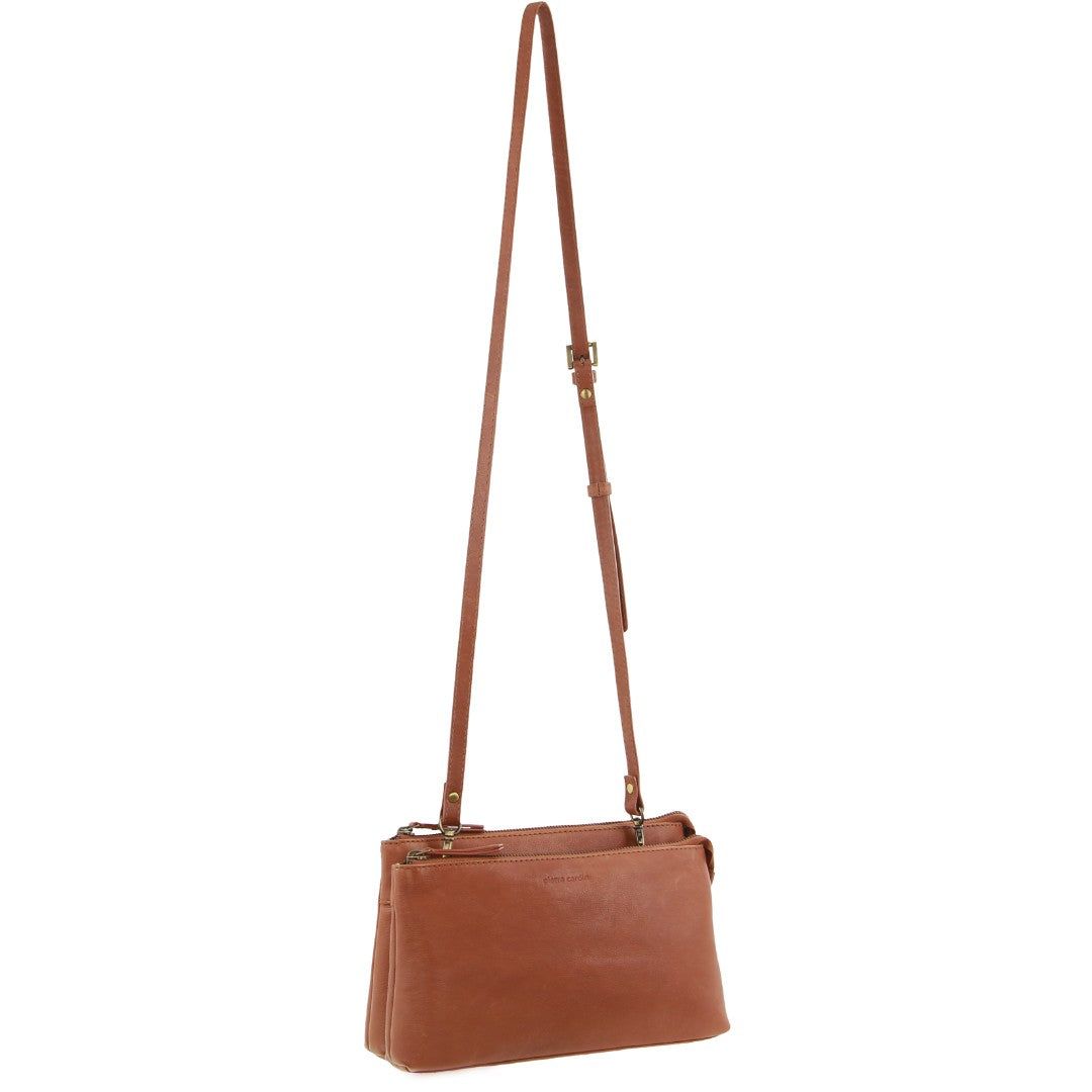Bolsas Crossbody Pierre Cardin Leather Crossbody Bag Feminino Marrom | 6598-NIYTD