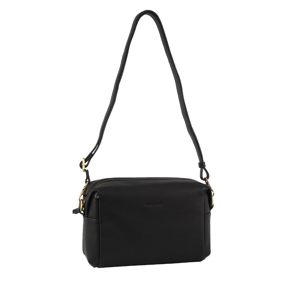 Bolsas Crossbody Pierre Cardin Leather Cross-Body Bag Clutch Feminino Pretas | 6394-VNSXF