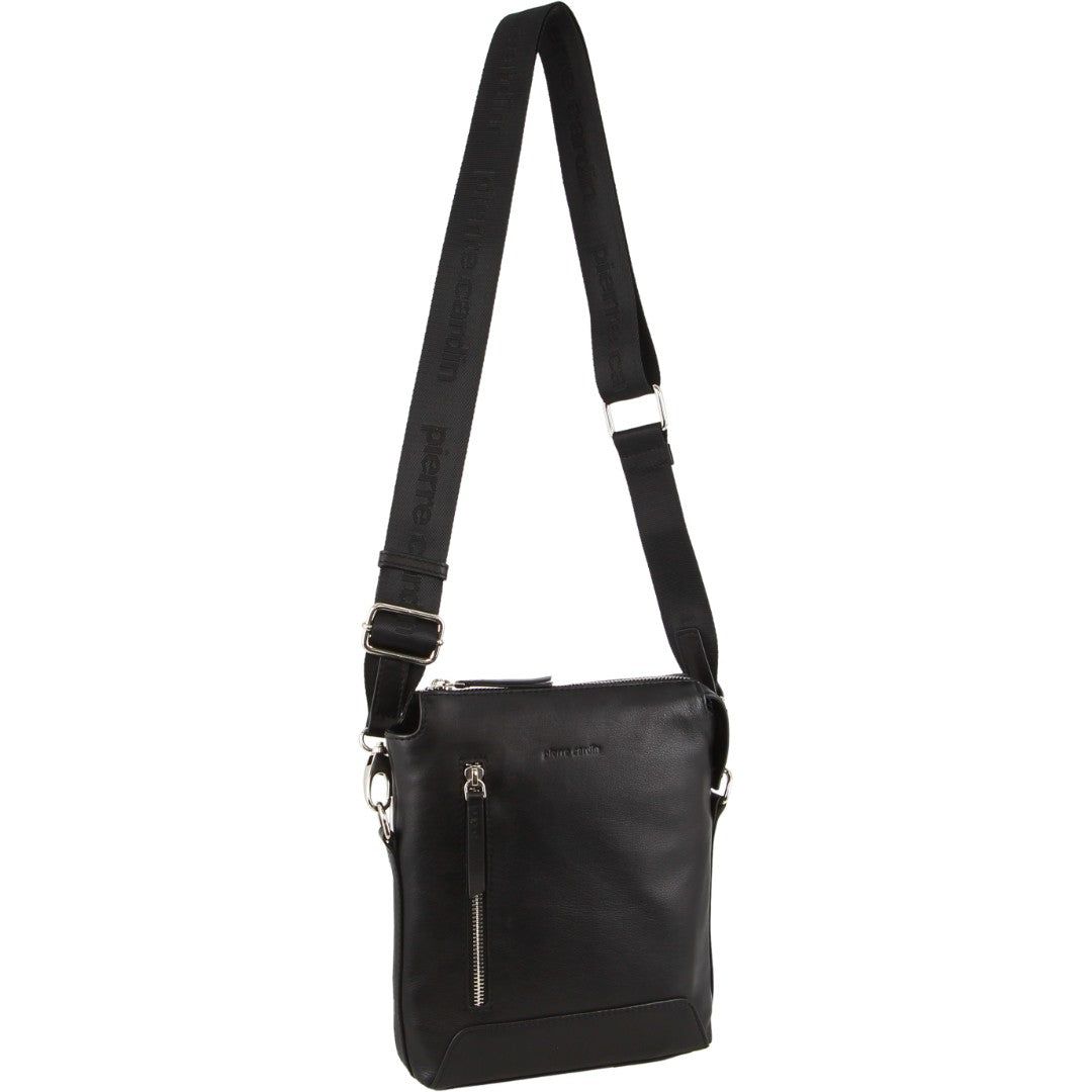 Bolsas Crossbody Pierre Cardin Leather Crossbody Bag Masculino Pretas | 9530-NHDCI
