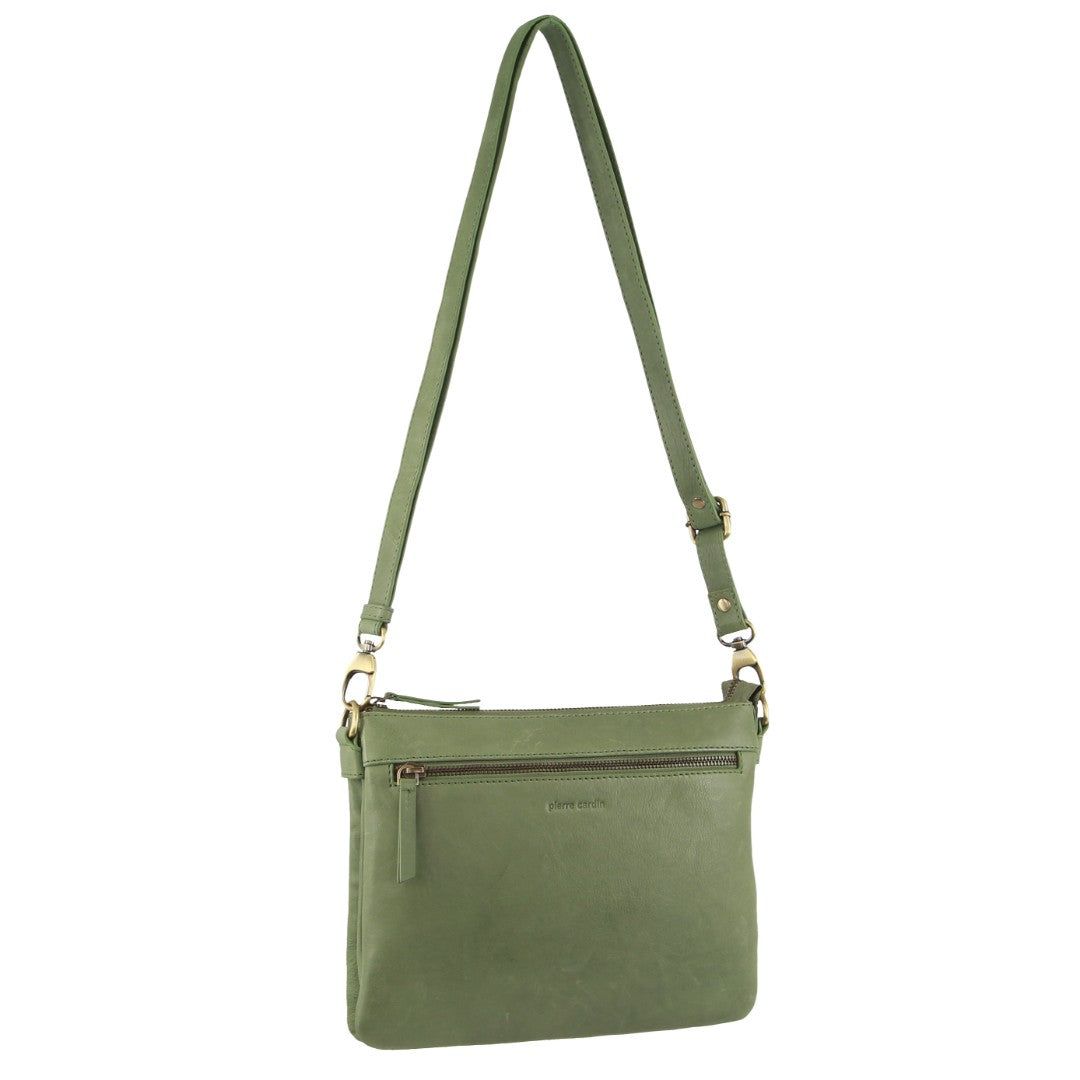 Bolsas Crossbody Pierre Cardin Leather Crossbody Bag Feminino Leaf | 5210-WNTLQ