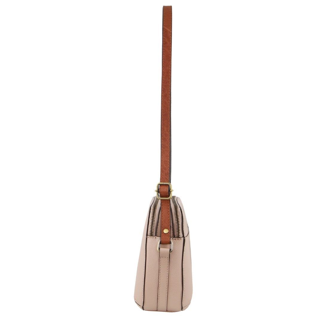 Bolsas Crossbody Pierre Cardin Leather Classic Crossbody Bag Feminino Bege | 4391-PRDCG
