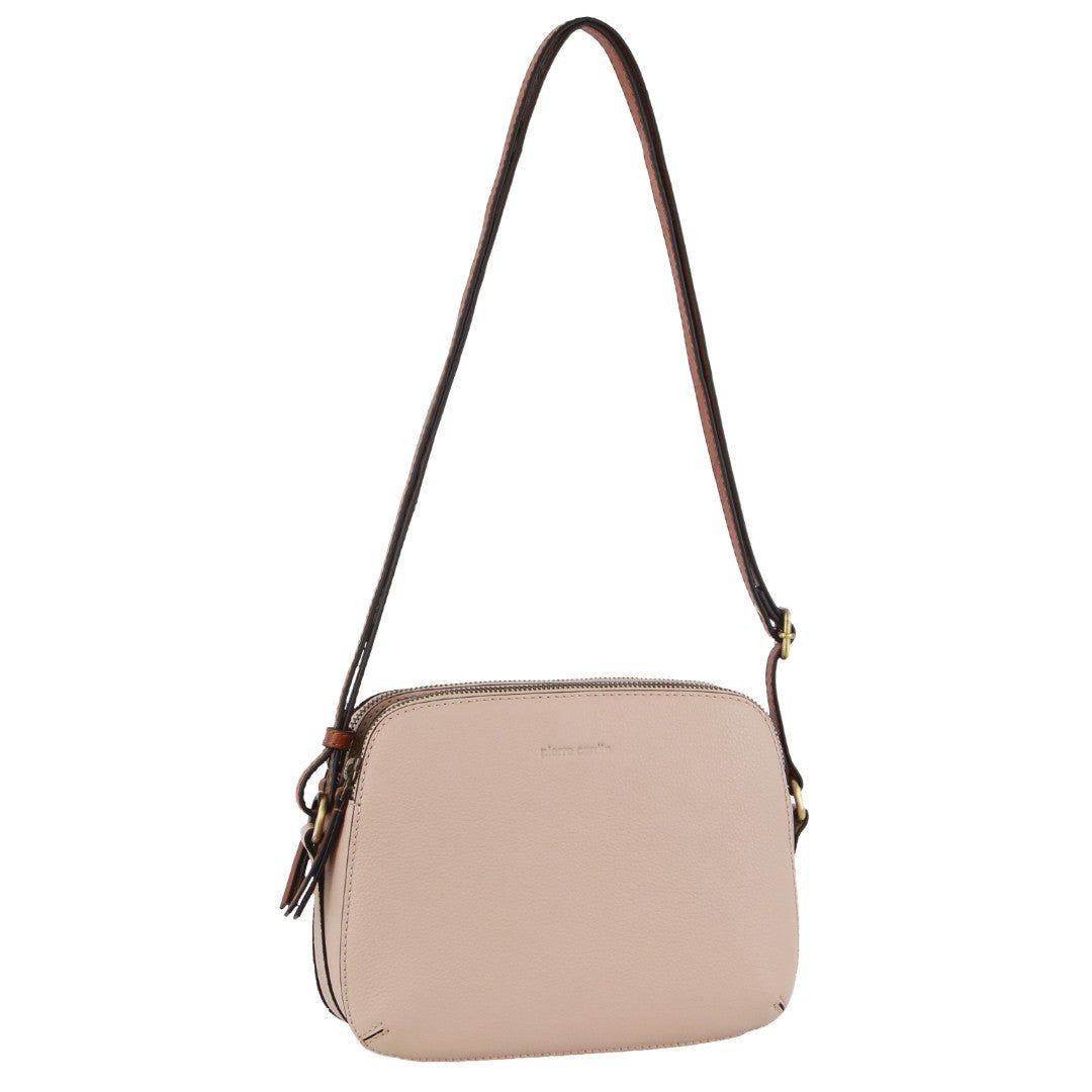 Bolsas Crossbody Pierre Cardin Leather Classic Crossbody Bag Feminino Bege | 4391-PRDCG
