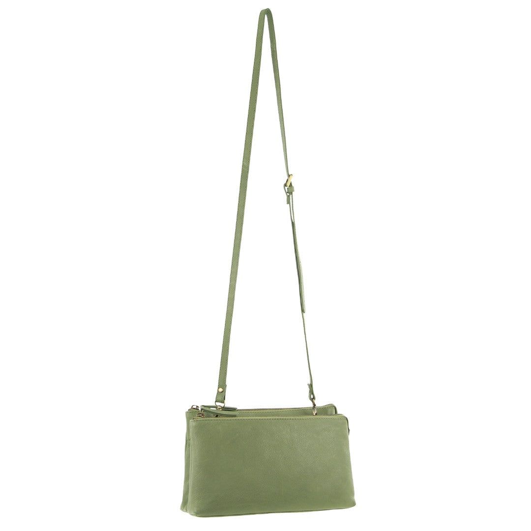 Bolsas Crossbody Pierre Cardin Leather Crossbody Bag Feminino Leaf | 9410-GHCLB