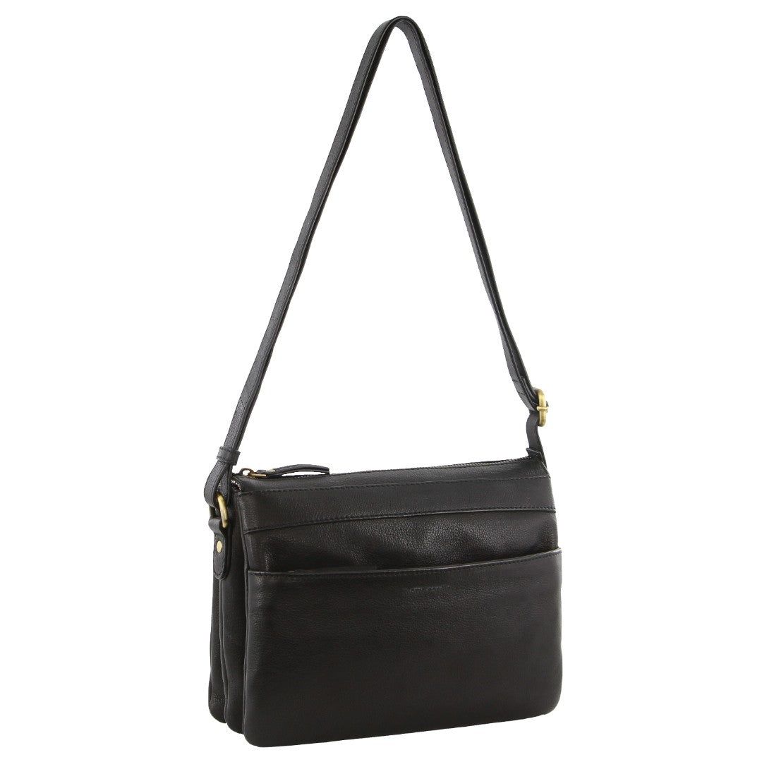 Bolsas Crossbody Pierre Cardin Leather Crossbody Bag Feminino Pretas | 3671-BVFKU
