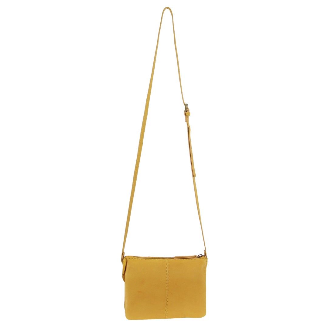 Bolsas Crossbody Pierre Cardin Leather Diamond Pattern Embossed Crossbody Bag Feminino Mostarda | 9136-FAEJO