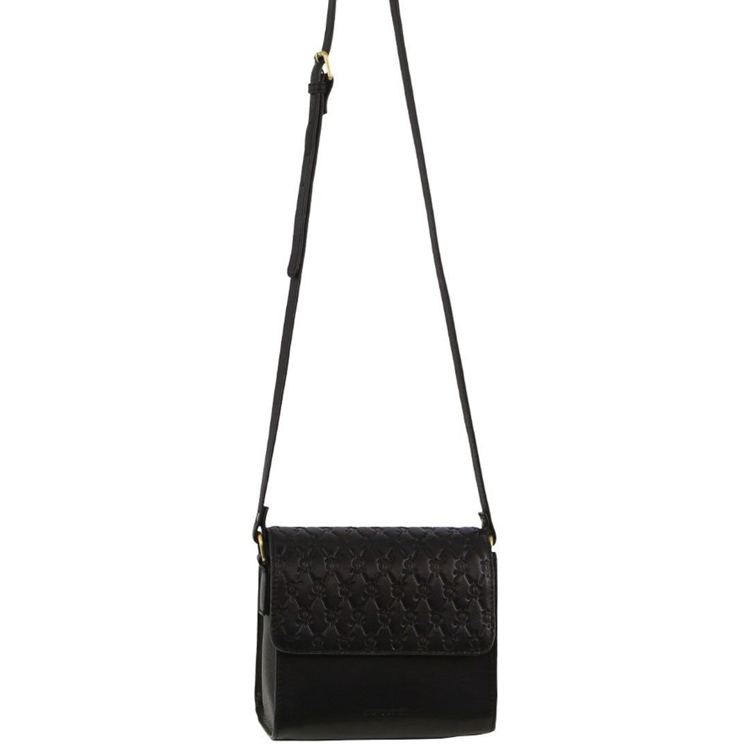 Bolsas Crossbody Pierre Cardin Leather Diamond Embossed Cross-Body Bag Feminino Pretas | 7069-QKCBS