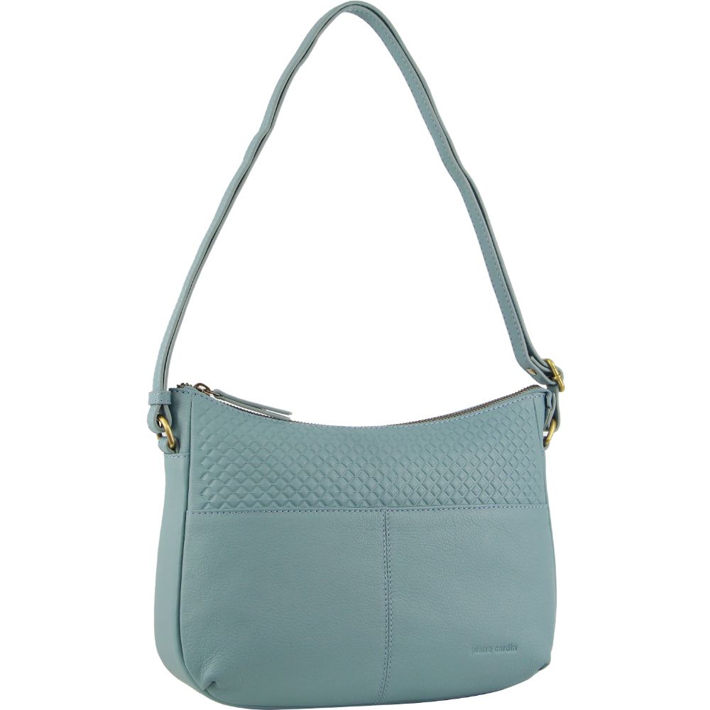 Bolsas Crossbody Pierre Cardin Leather Diamond Pattern Embossed Cross-Body Bag Feminino Azuis | 5637-RAVXB