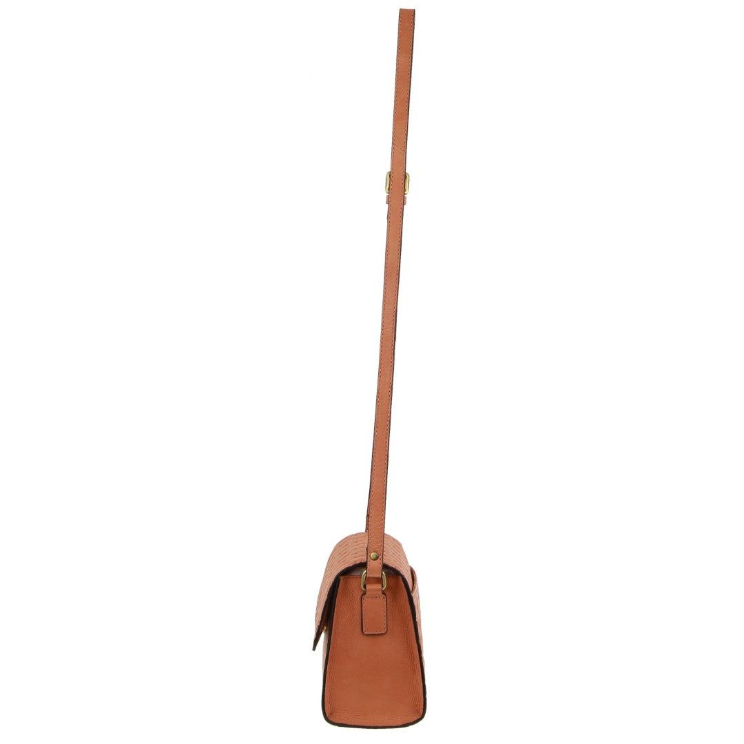 Bolsas Crossbody Pierre Cardin Leather Diamond Embossed Cross-Body Bag Feminino Abricó | 4670-QETLI