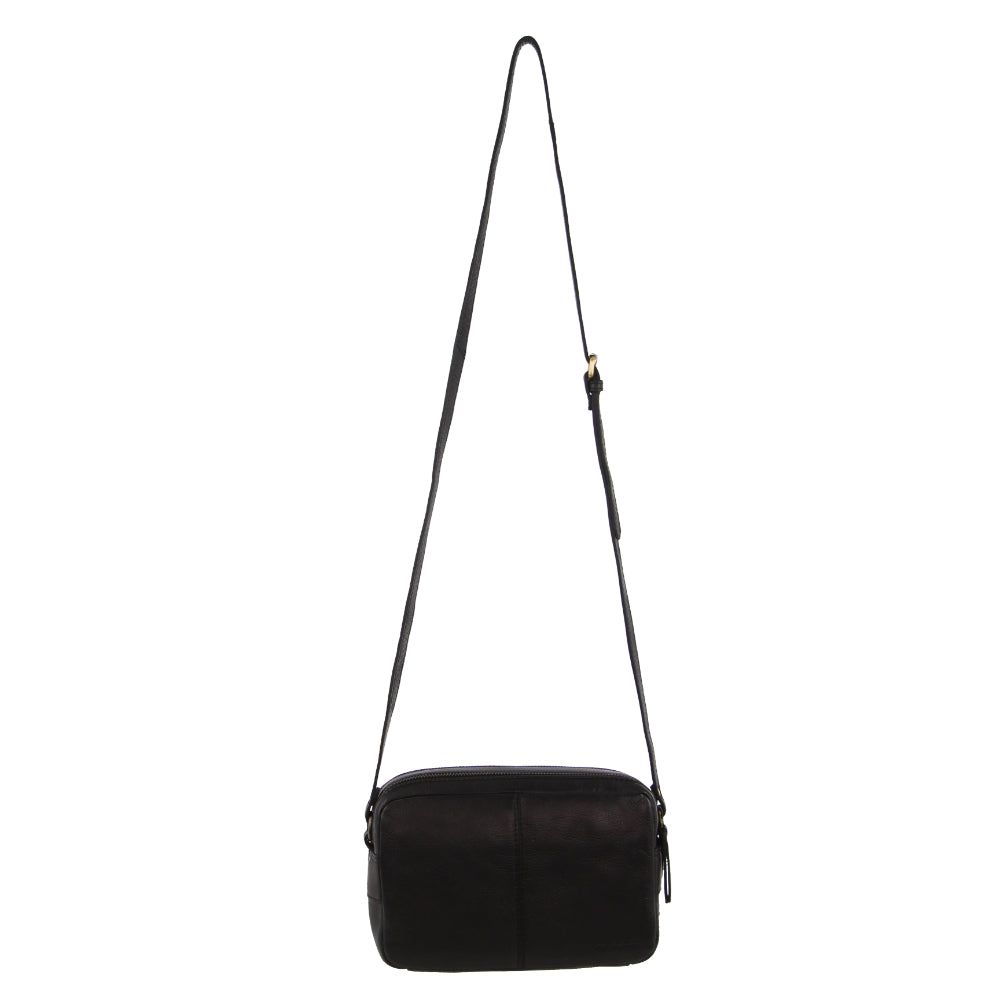 Bolsas Crossbody Pierre Cardin Leather Double Zip Bag Feminino Pretas | 4531-IUQJA