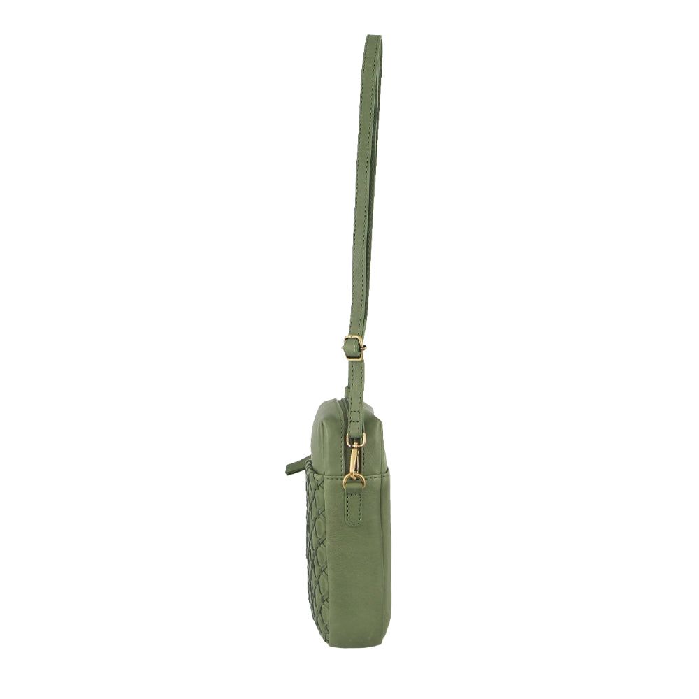 Bolsas Crossbody Pierre Cardin Leather Embossed Phone Crossbody Bag Feminino Leaf | 9057-NJGWY