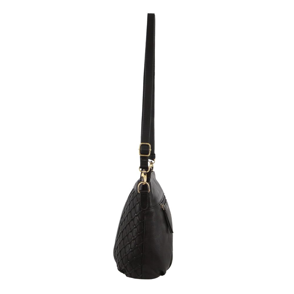 Bolsas Crossbody Pierre Cardin Leather Embossed Crossbody Bag Feminino Pretas | 0187-XHZWT