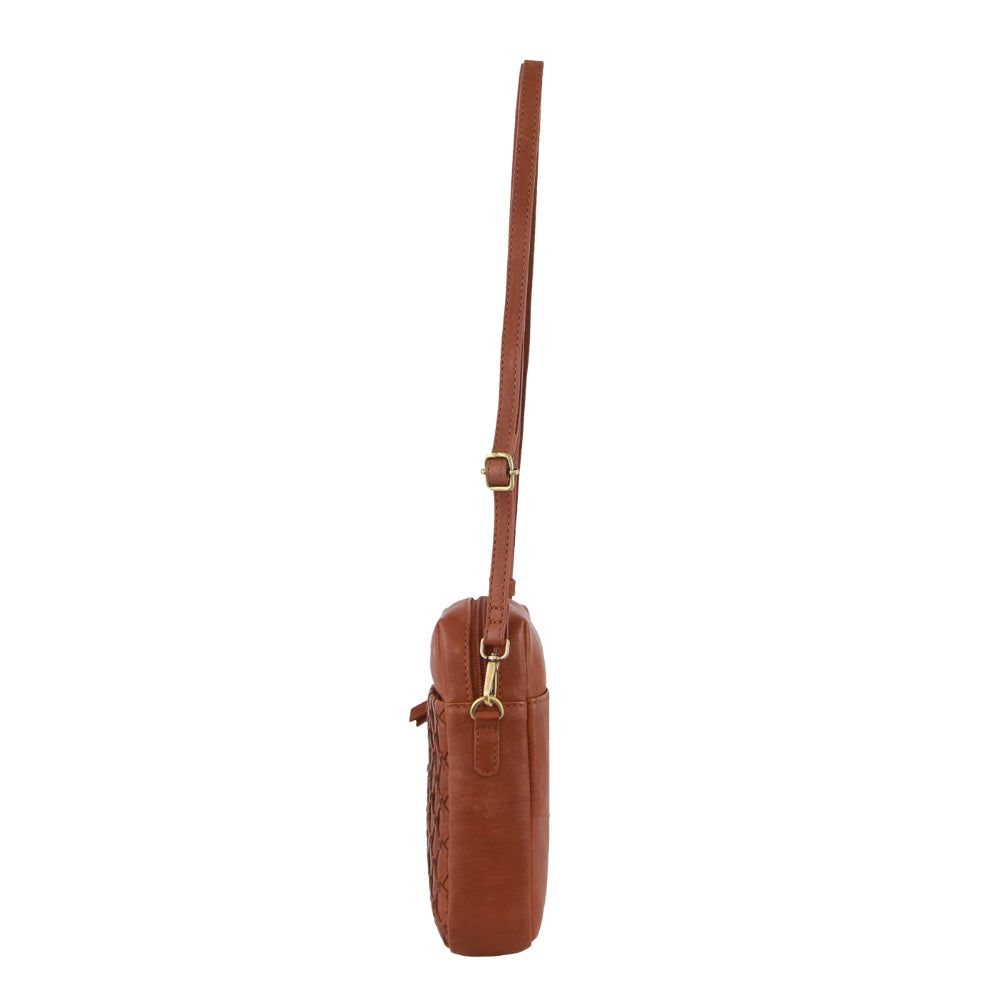 Bolsas Crossbody Pierre Cardin Leather Embossed Phone Crossbody Bag Feminino Marrom | 9703-ROIVJ