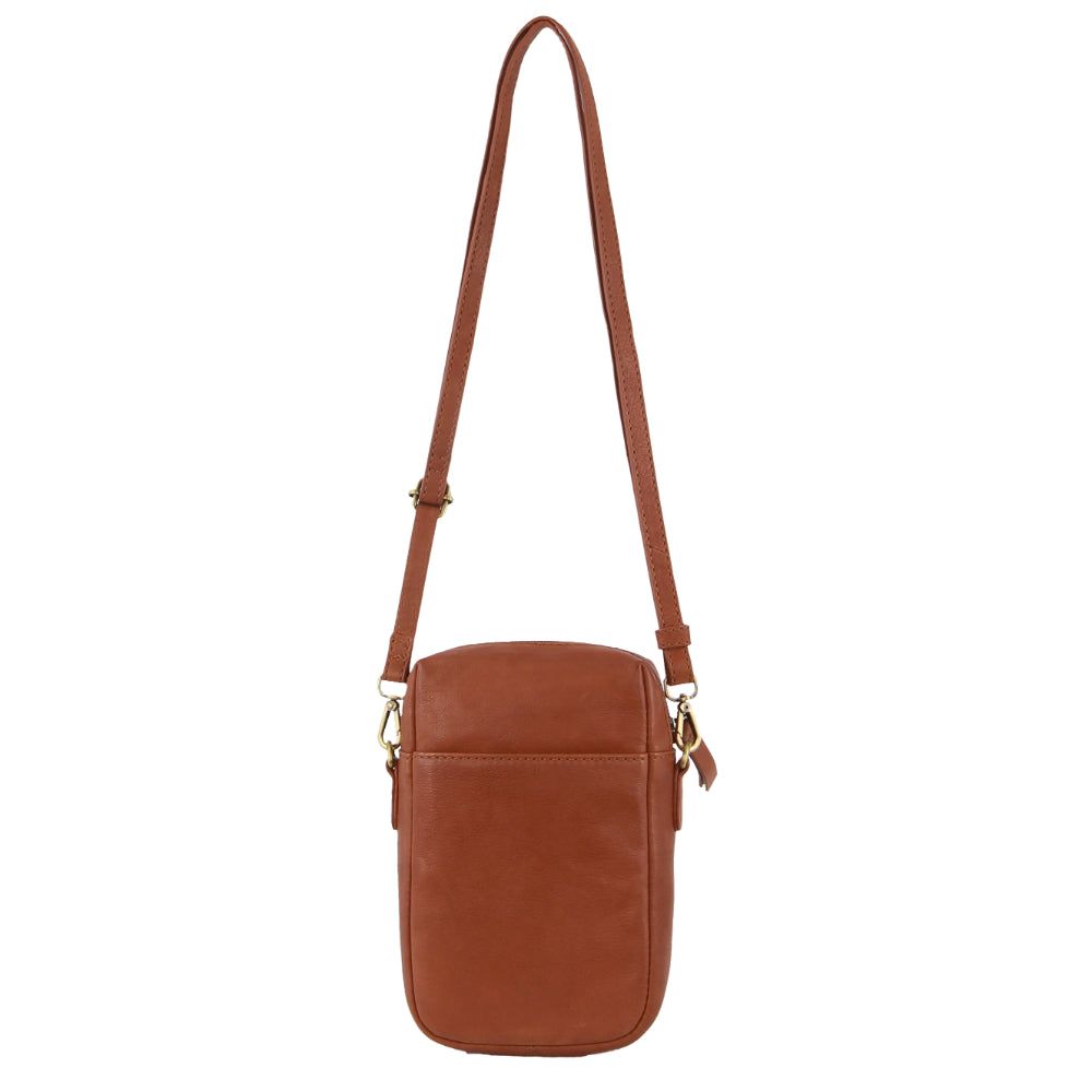 Bolsas Crossbody Pierre Cardin Leather Embossed Phone Crossbody Bag Feminino Marrom | 9703-ROIVJ