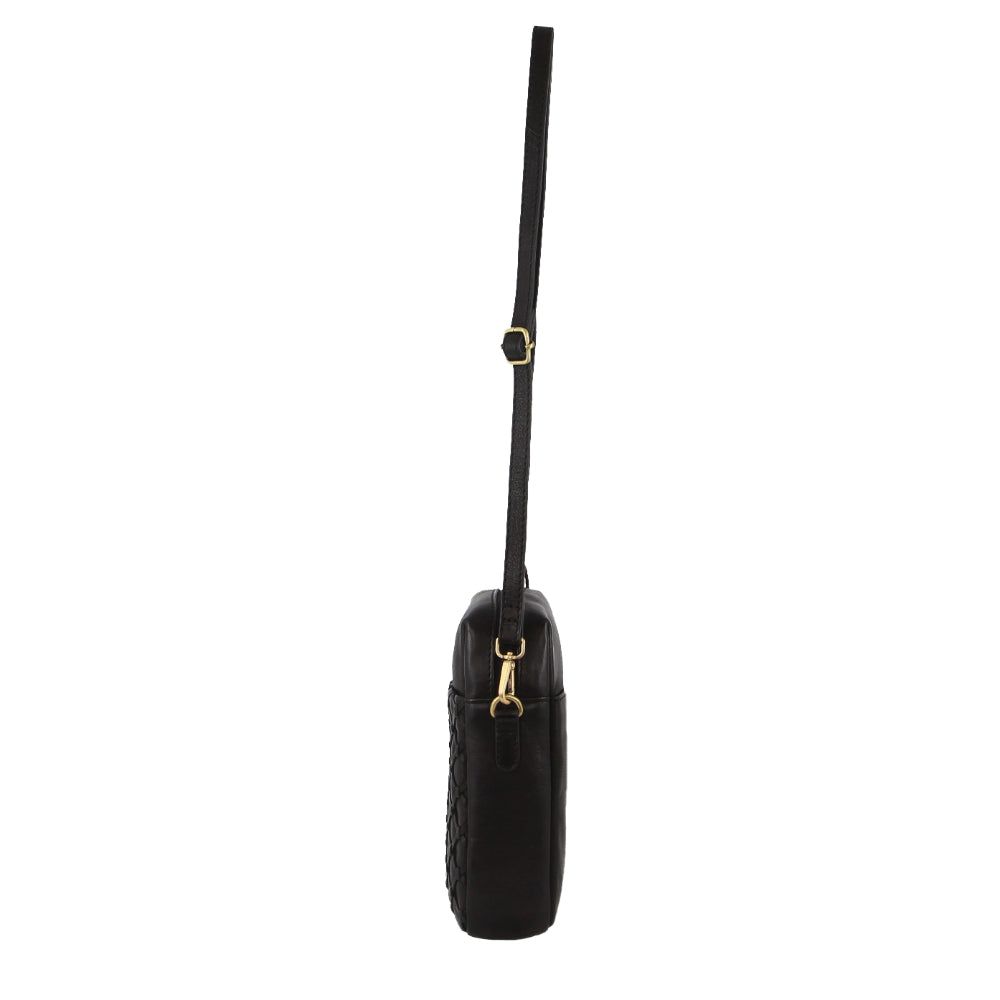 Bolsas Crossbody Pierre Cardin Leather Embossed Phone Crossbody Bag Feminino Pretas | 6195-HTNLJ