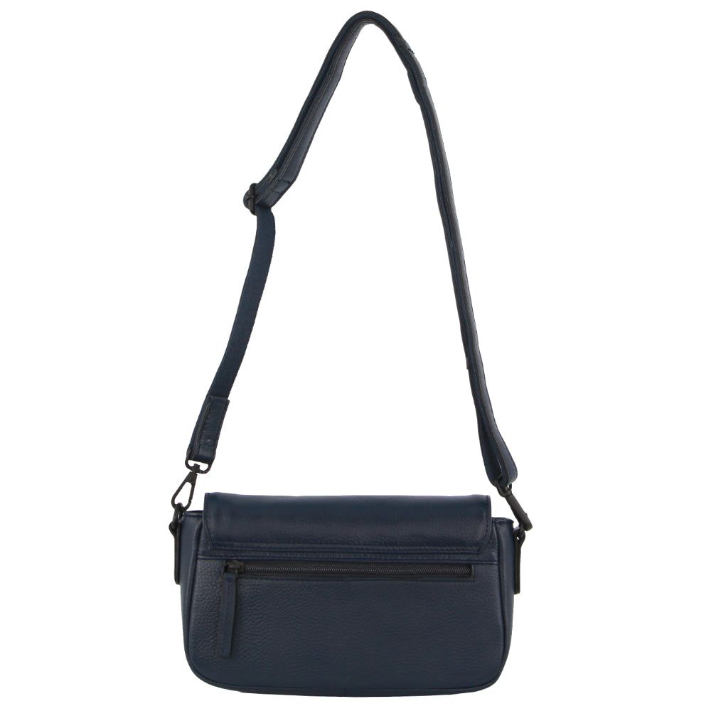 Bolsas Crossbody Pierre Cardin Leather Pleated Design Crossbody Bag Feminino Azul Marinho | 2387-NLHXR