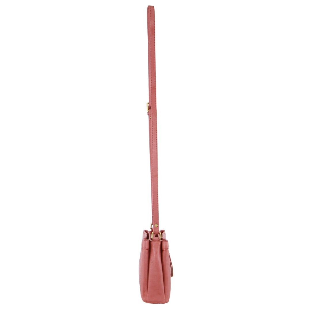 Bolsas Crossbody Pierre Cardin Leather Perforated Design Cross-Body Bag Feminino Marsala | 0375-IKEGB