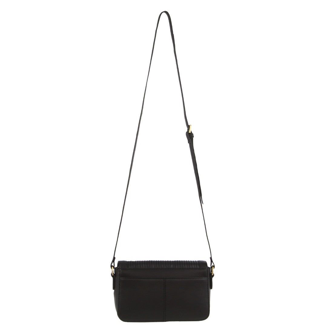 Bolsas Crossbody Pierre Cardin Leather Pleated Design Crossbody Bag Feminino Pretas | 6784-TUBVY