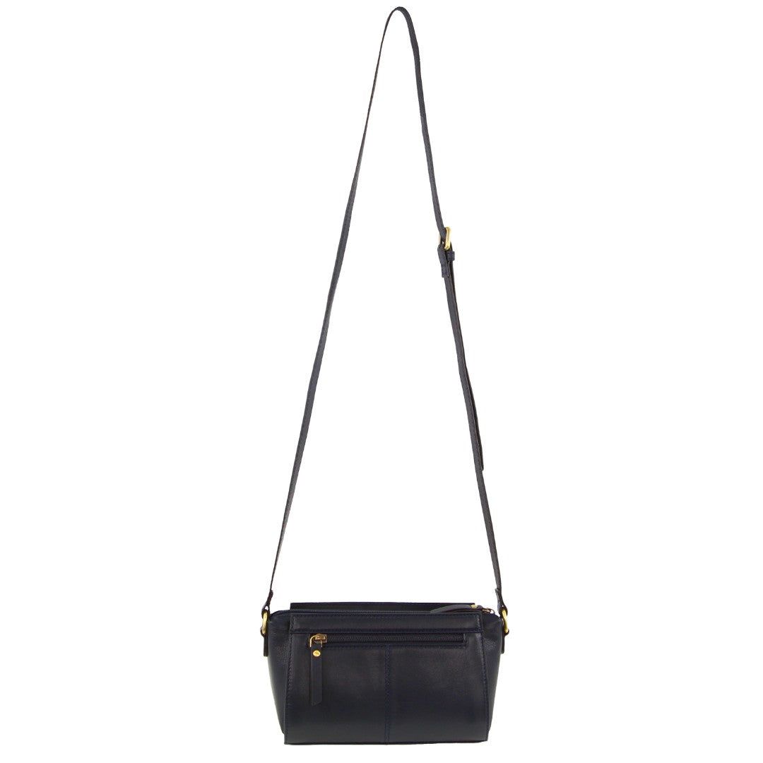 Bolsas Crossbody Pierre Cardin Leather Pleated Design Crossbody Bag Feminino Azul Marinho | 4917-EWPZV